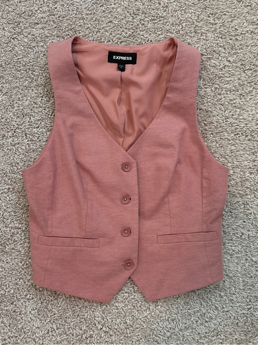 Express Women's Linen Blend Vest